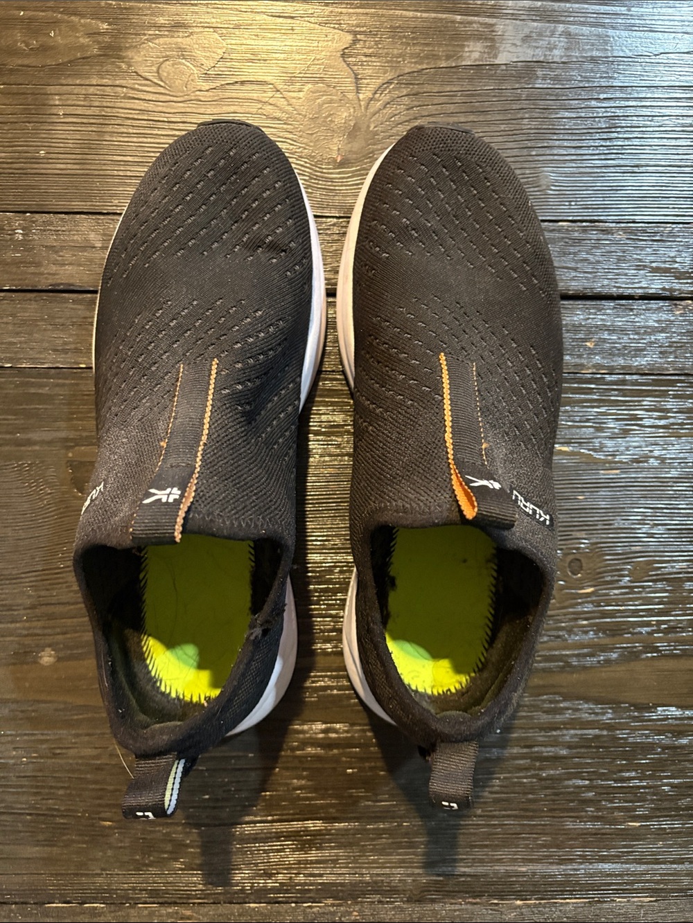 KURU Black Slip-On Athletic Shoes w/ no insoles